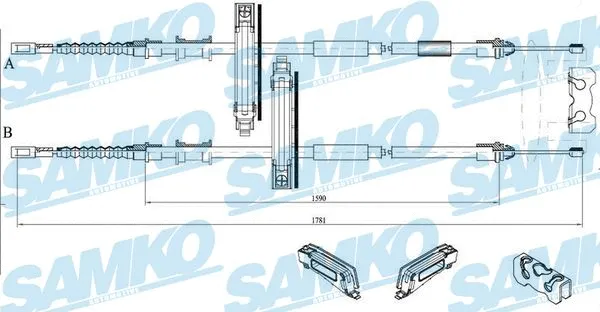 Cable Pull, parking brake (C0226B)