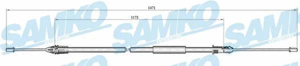 Cable Pull, parking brake (C1001B)