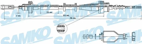 Cable Pull, clutch control (C0112C)
