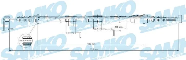 Cable Pull, parking brake (C0388B)