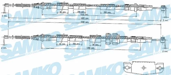 Cable Pull, parking brake (C1089B)