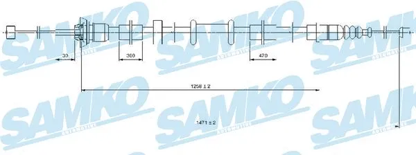 Cable Pull, parking brake (C0519B)