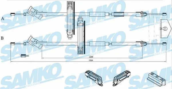 Cable Pull, parking brake (C0225B)