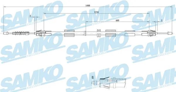 Cable Pull, parking brake (C0266B)