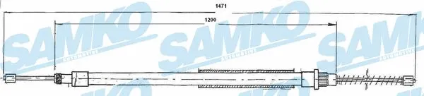 Cable Pull, parking brake (C0624B)
