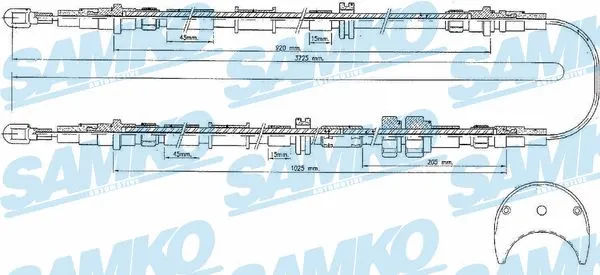 Cable Pull, parking brake (C1438B)