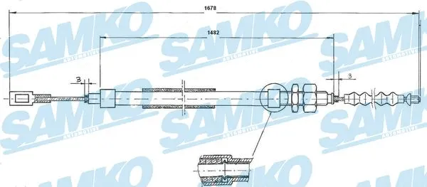 Cable Pull, parking brake (C0095B)
