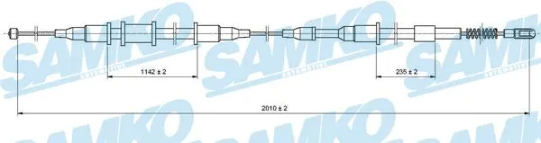 Cable Pull, parking brake (C1341B)