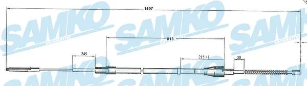 Cable Pull, parking brake (C0950B)