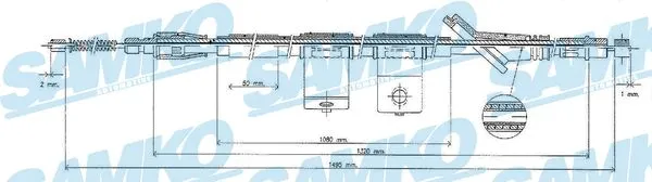 Cable Pull, parking brake (C0323B)
