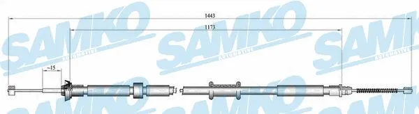 Cable Pull, parking brake (C1085B)