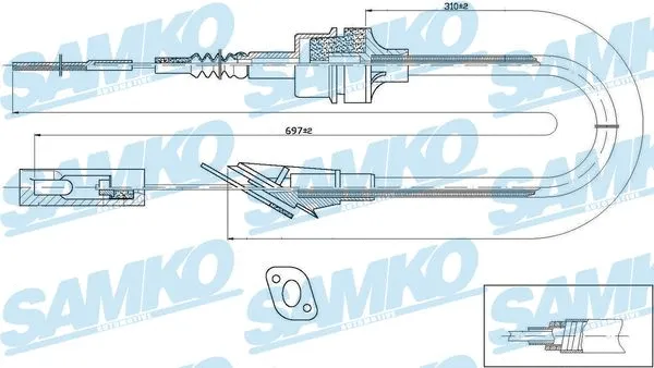 Cable Pull, clutch control (C0493C)