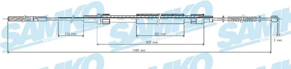 Cable Pull, parking brake (C0939B)