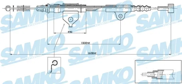 Cable Pull, parking brake (C0504B)