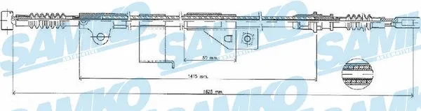 Cable Pull, parking brake (C1487B)