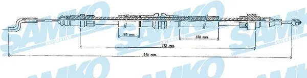 Cable Pull, parking brake (C0898B)