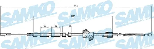 Cable Pull, parking brake (C0043B)