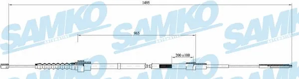 Cable Pull, parking brake (C0951B)