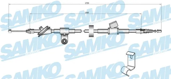 Cable Pull, parking brake (C0758B)