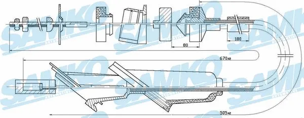 Cable Pull, clutch control (C0020C)