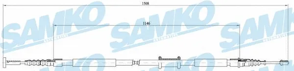 Cable Pull, parking brake (C1659B)