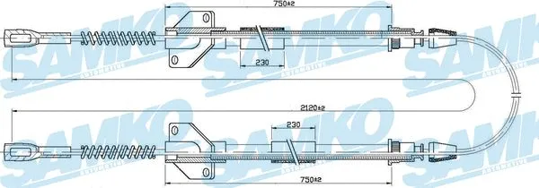 Cable Pull, parking brake (C0333B)