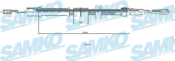 Cable Pull, parking brake (C0455B)