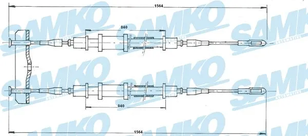 Cable Pull, parking brake (C1347B)