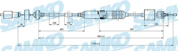 Cable Pull, clutch control (C0200C)