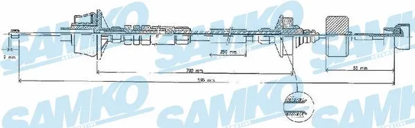 Cable Pull, clutch control (C0537C)