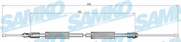 Cable Pull, parking brake (C0735B)