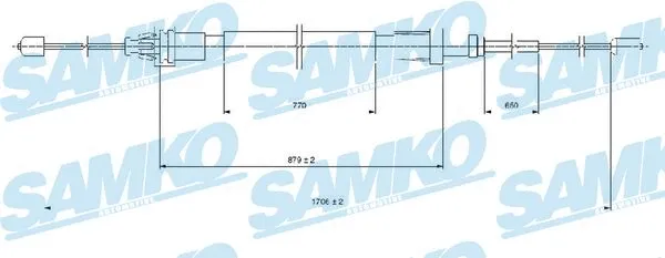 Cable Pull, parking brake (C1686B)