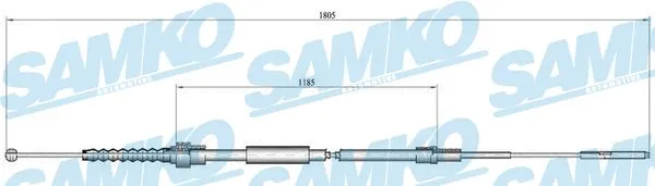 Cable Pull, parking brake (C0516B)