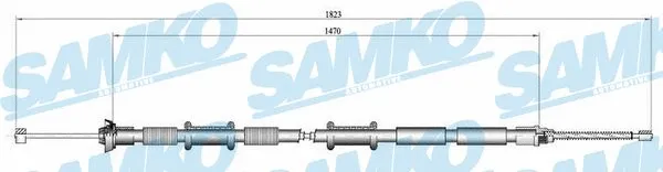 Cable Pull, parking brake (C0167B)