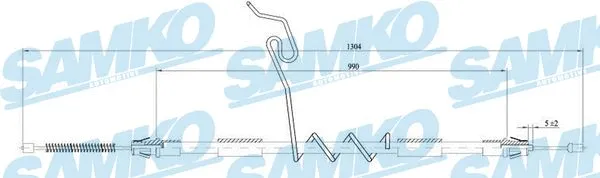 Cable Pull, parking brake (C0296B)