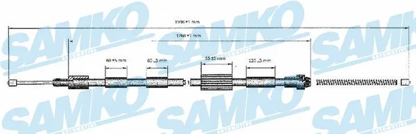 Cable Pull, parking brake (C0124B)