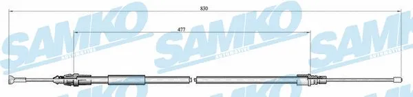 Cable Pull, parking brake (C1681B)