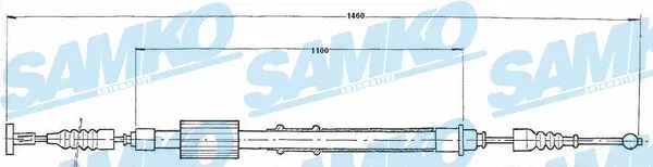 Cable Pull, parking brake (C0155B)