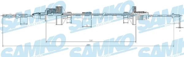 Cable Pull, clutch control (C0122C)