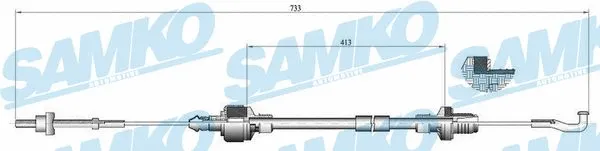 Cable Pull, clutch control (C0126C)