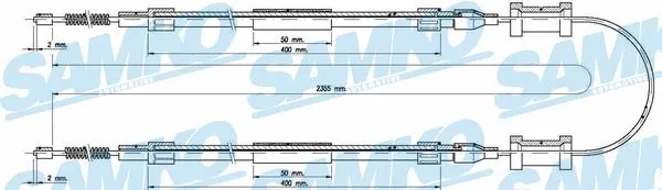 Cable Pull, parking brake (C1483B)