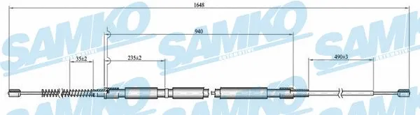 Cable Pull, parking brake (C0811B)
