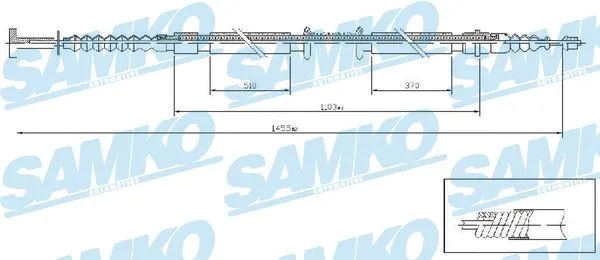 Cable Pull, parking brake (C1238B)