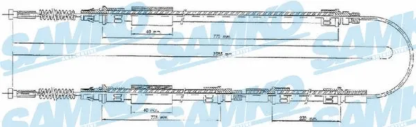 Cable Pull, parking brake (C0278B)