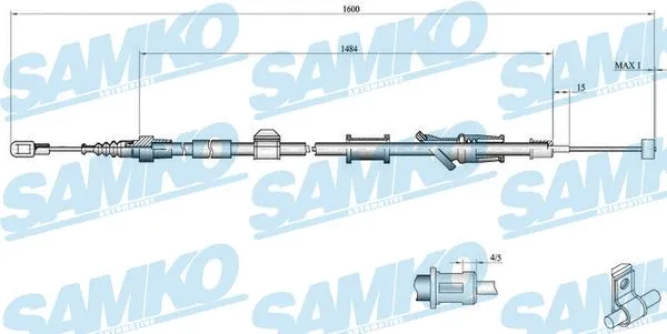 Cable Pull, parking brake (C0921B)