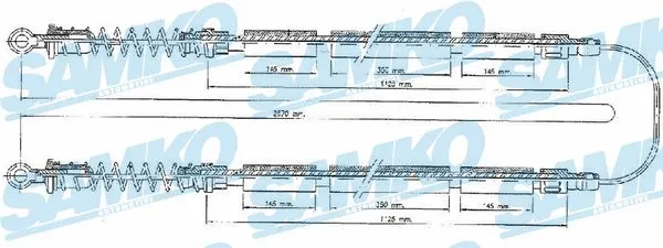Cable Pull, parking brake (C0203B)