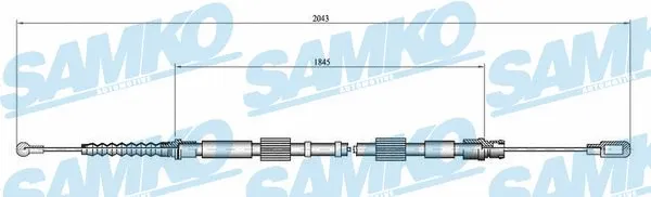 Cable Pull, parking brake (C0049B)