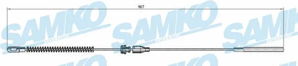 Cable Pull, parking brake (C0561B)