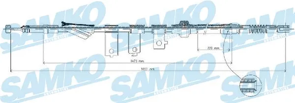 Cable Pull, parking brake (C0311B)