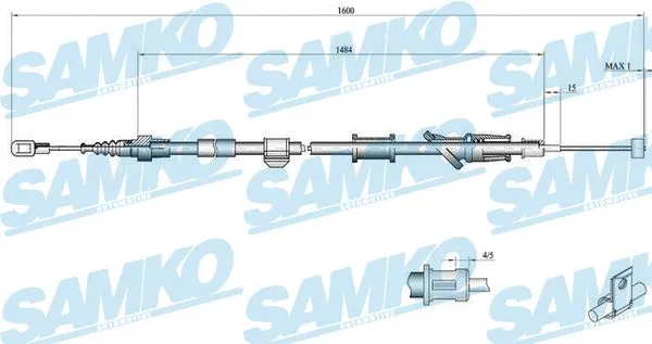 Cable Pull, parking brake (C0920B)